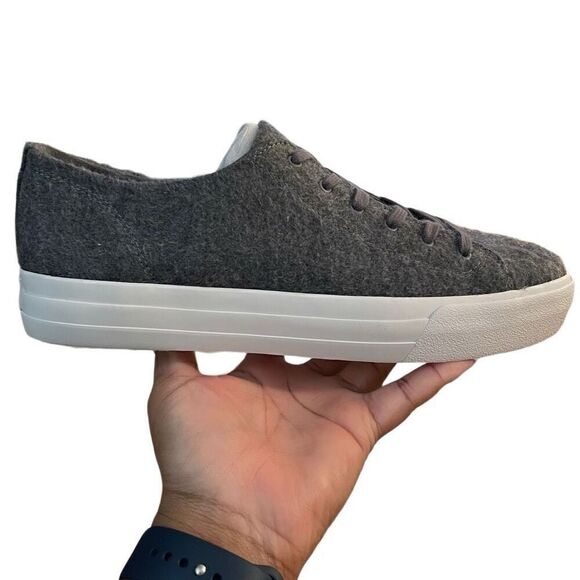 VINCE Sneaker Women’s Size 11 Lace Up Heaton Tweed Chunky Platform Heather Gray - Picture 1 of 11